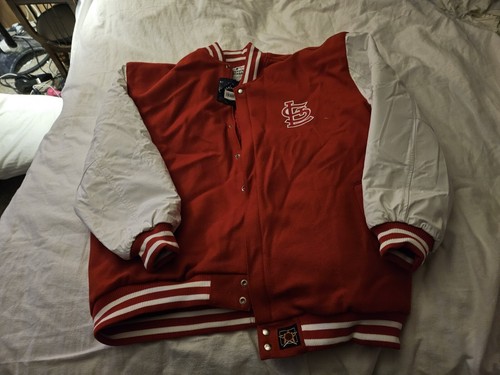 Brand New Majestic MLB St Louis Cardinals Letterman Leather Baseball Jacket 6XL - Picture 5 of 5