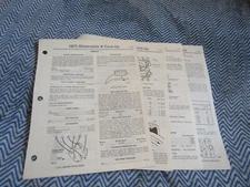 1971 OLDSMOBILE 6 & V8 FACTORY TUNE UP SPECIFICS SPEC MANUAL SHEETS SET