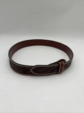 M&F Kid’s Floral Tooled Belt Brown Size 28