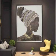 Painting of an African woman Wall Art Canvas Unframed Print Art