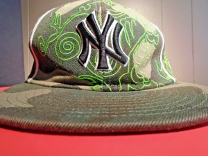 army green yankees hat