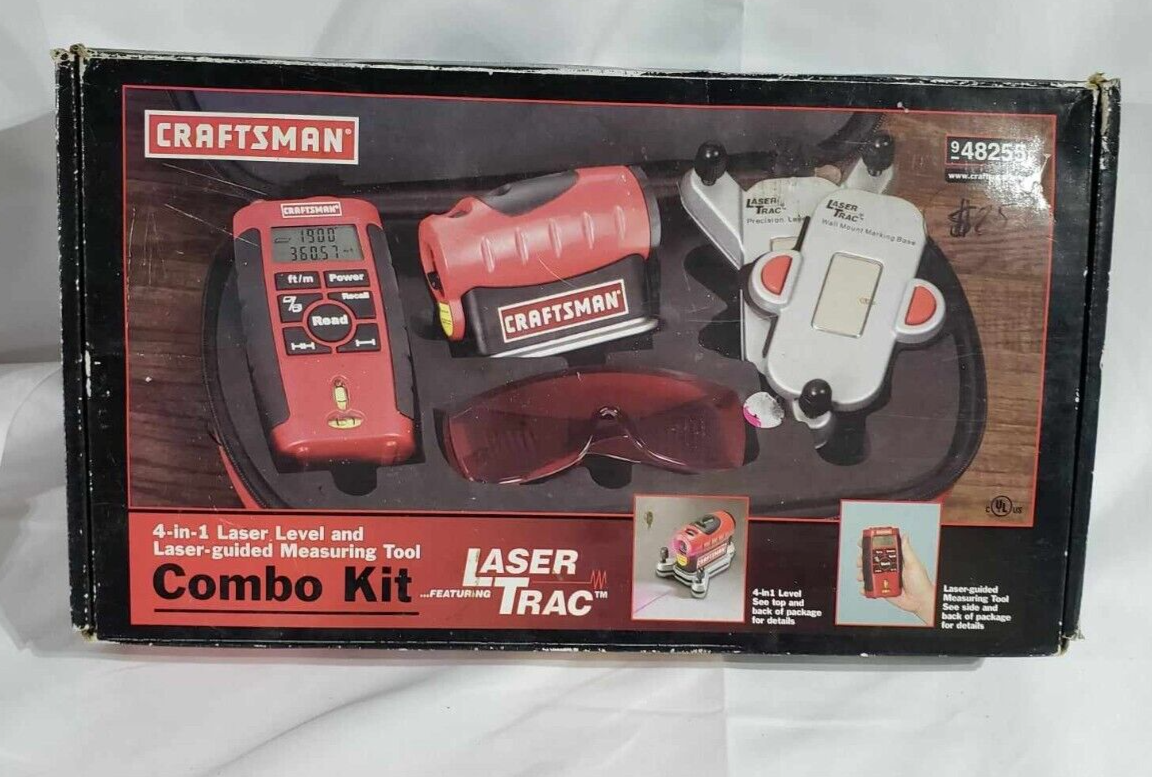 Craftsman 4-in-1 Laser Level Laser-Guided Measuring Tool Combo Kit w/case