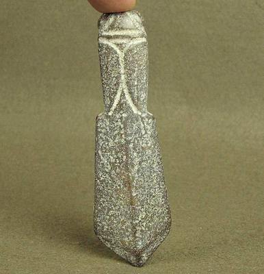 Antique Chinese HongShan Culture Jade Carved Cicada Totem Sword