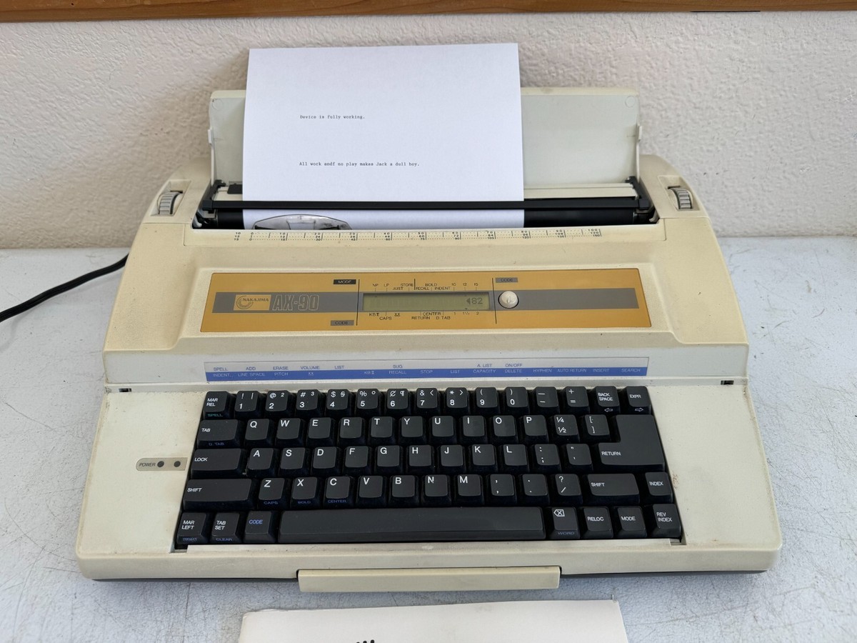 Nakajima AX-90 Typewriter Word Processor Vintage Typing Nakajima AX-90 Typewriter Word Processor Vintage Typing