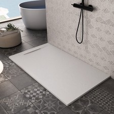 piatto doccia in Marmoresina ad effetto pietra ardesia con Gelcoat, luxury