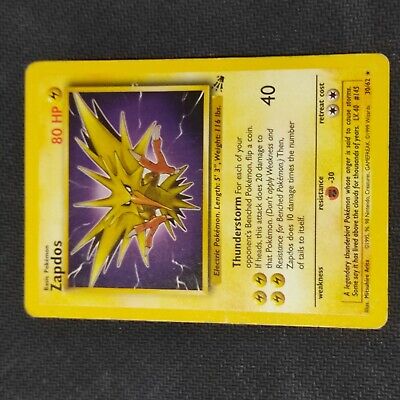 Zapdos 30/62 Fossil Set RARE Pokemon Card Non Holo