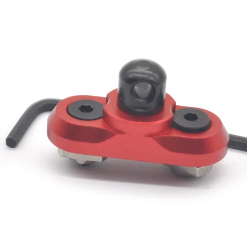 Red M-lok Sling Swivel Stud Mount Rail Attachment Adapter for MLOK Mount System - Picture 3 of 15