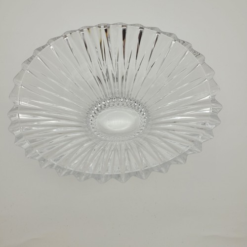 Ciotola centrotavola cristallo scanalato ovale Mikasa Excelsior Flair Slovenia 9" con scatola - Foto 7 di 9