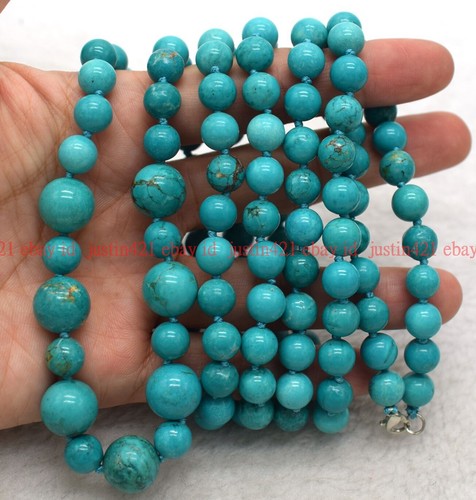 Collana Lunga Gioielli Gioielli Gemme Rotonde Originarie Multicolore Naturali 8+12mm 36-100" AAA - Foto 21 di 96