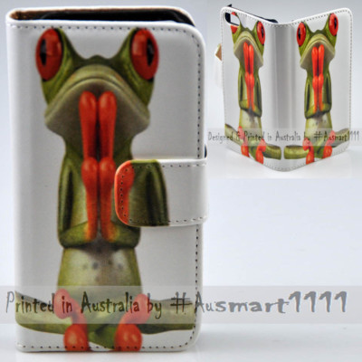 For Huawei Series - Frog Yoga Print Wallet Mobile Phone Case Cover