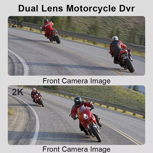 4K helmkamera motorrad Dashcam WIFI Video Recorder Dual-Objektiv DVR Nachtsicht - Bild 14 von 14