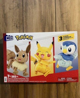 MEGA Pokémon Trio Figuren Bauset, Pikachu, Eeve und Tiplouf Figuren