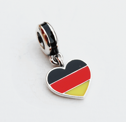 Genuine Pandora Charm Bead "Germany Heart Flag" - 791545ENMX - retired - Bild 1 von 2