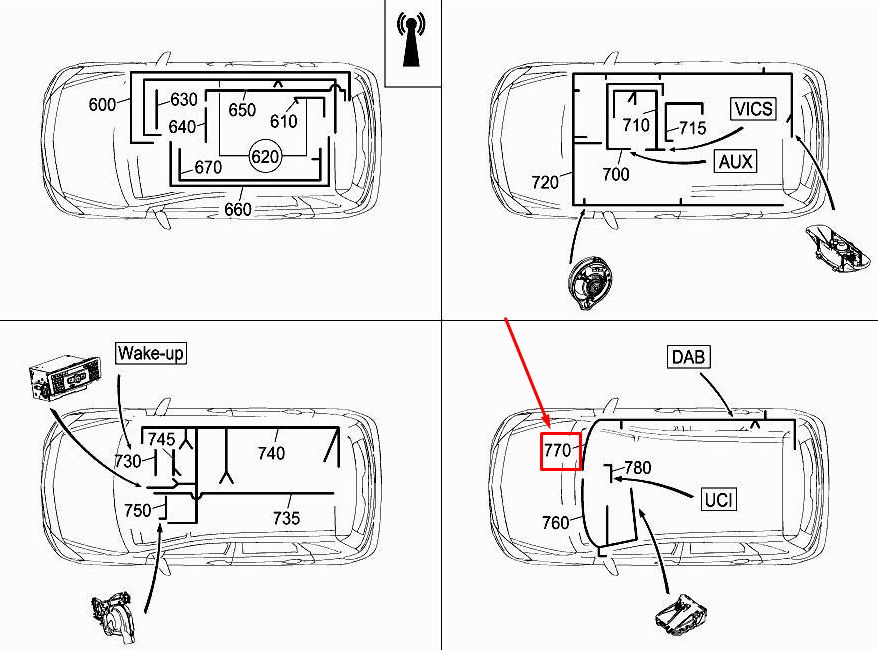 Faisceau de câbles pour autoradio numérique MERCEDES-BENZ B W246 A2465407500