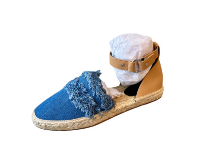 REBECCA MINKOFF VICKY EMBROIDERED ESPADRILLE FLAT SZ 7.5, RETAIL $150
