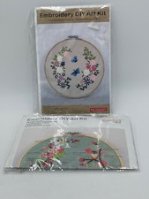 2 Cross Stitch Kit Embroidery Starter Kits Beginner Complete Everything Needed