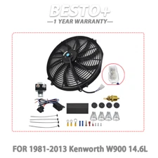 16" Electric Radiator Cooling Fan 12v 3000CFM Thermostat Wiring Switch Relay Kit