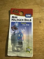Zilla Reptile Terrarium Heat Lamps Mini Halogen Bulb, Day Blue, 50W, 1 Count