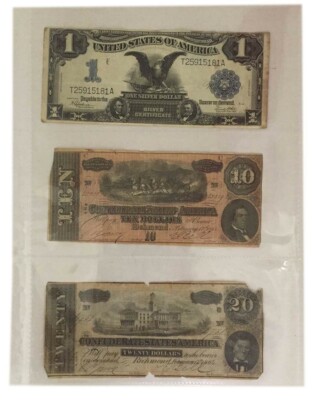 50 Lighthouse Grande Poly Pages 3 Clear Pockets US Large Banknote Bill Acid Free