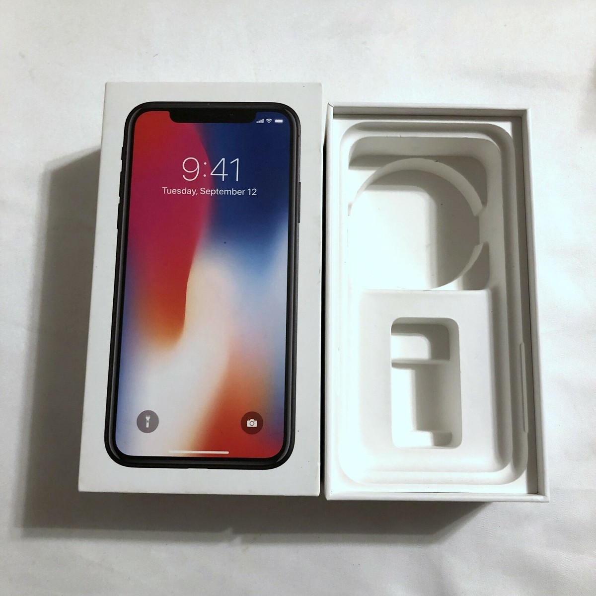 BOX ONLY Apple iPhone X Space Gray 256GB Replacement MQCN2LL