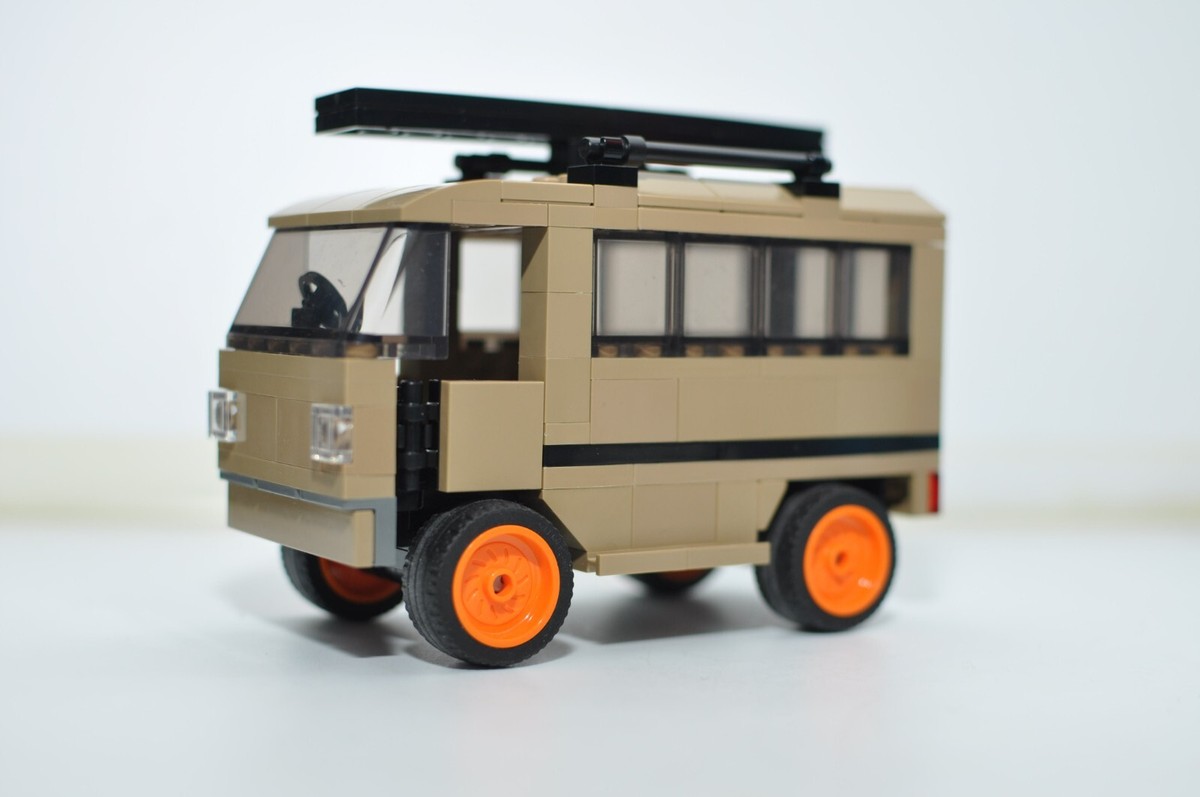 Custom Beige Honda Acty Mini Van Model compatible and Built with LEGO®  Bricks