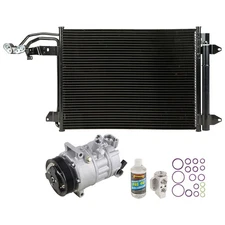 For VW Jetta GTI Eos Audi A3 TT A/C Kit w/ AC Compressor Condenser & Drier CSW