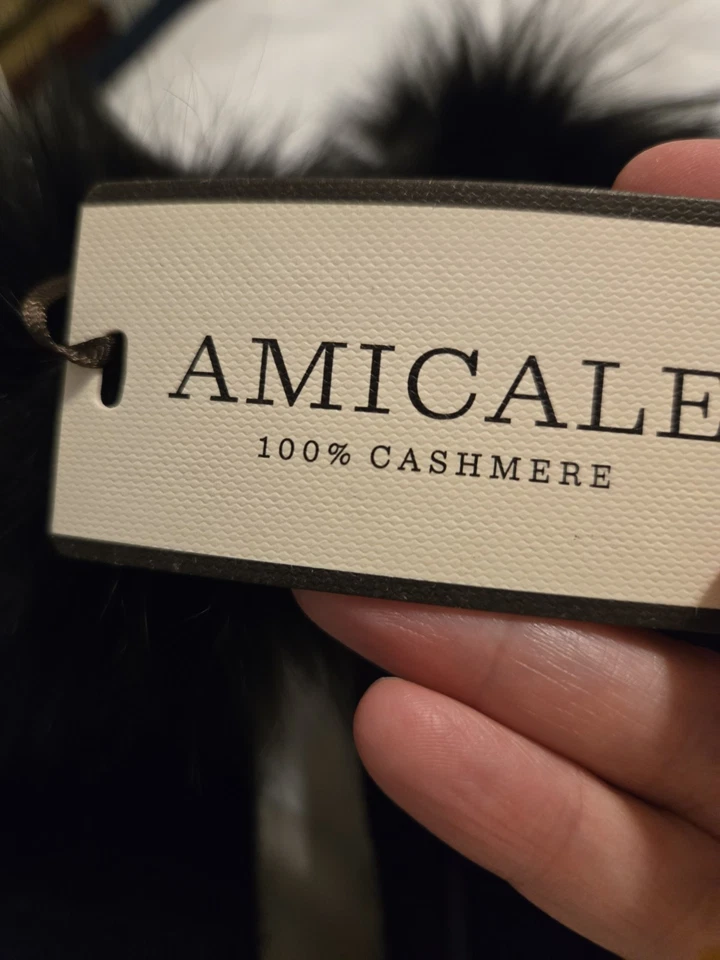 Guantes de piel de zorro y cachemir Amicale nuevos con etiquetas Foto 3 de 4