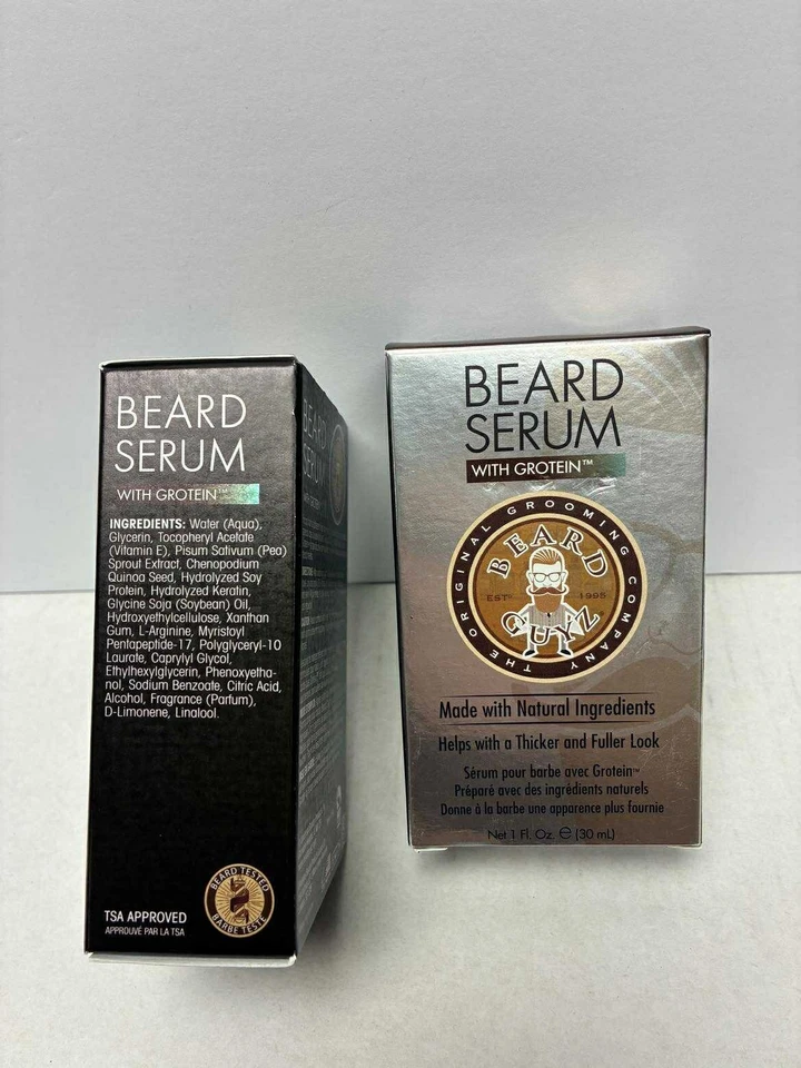 2X Beard Guyz Beard Serum w/ Grotein & Beard Oil With Grotein Men’s Facial Natrl - Image 2 of 4