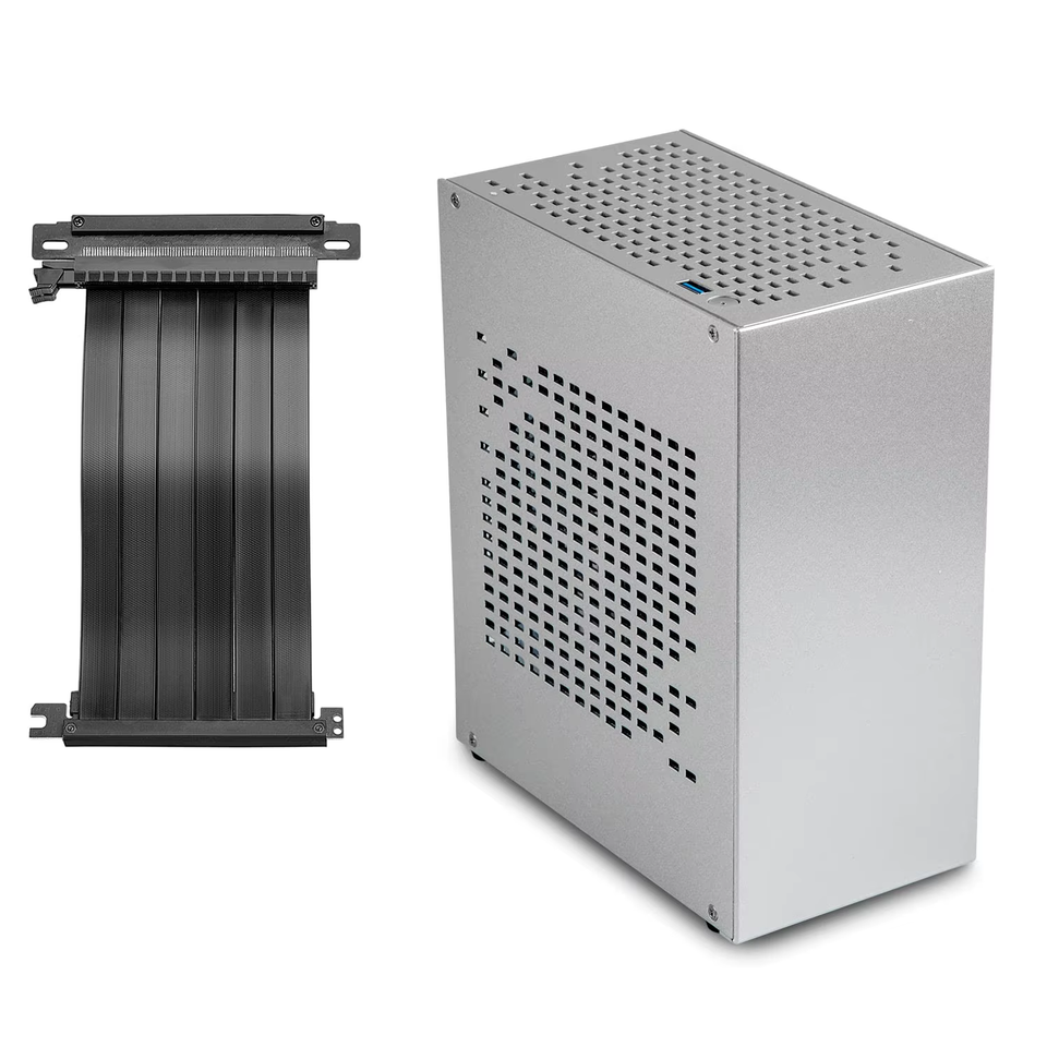Aluminum HTPC Mini ITX PC Case with PCIE 3.0 Cable Mini ITX Chassis ...