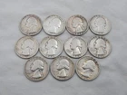 Lot of 11 Mixed Date U.S. 90% Silver Quarters BN-17