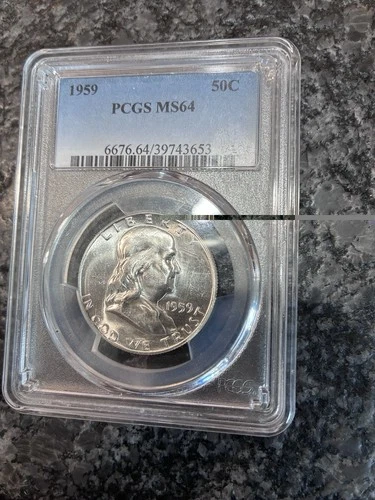 1959 Franklin Half Dollar PCGS MS64