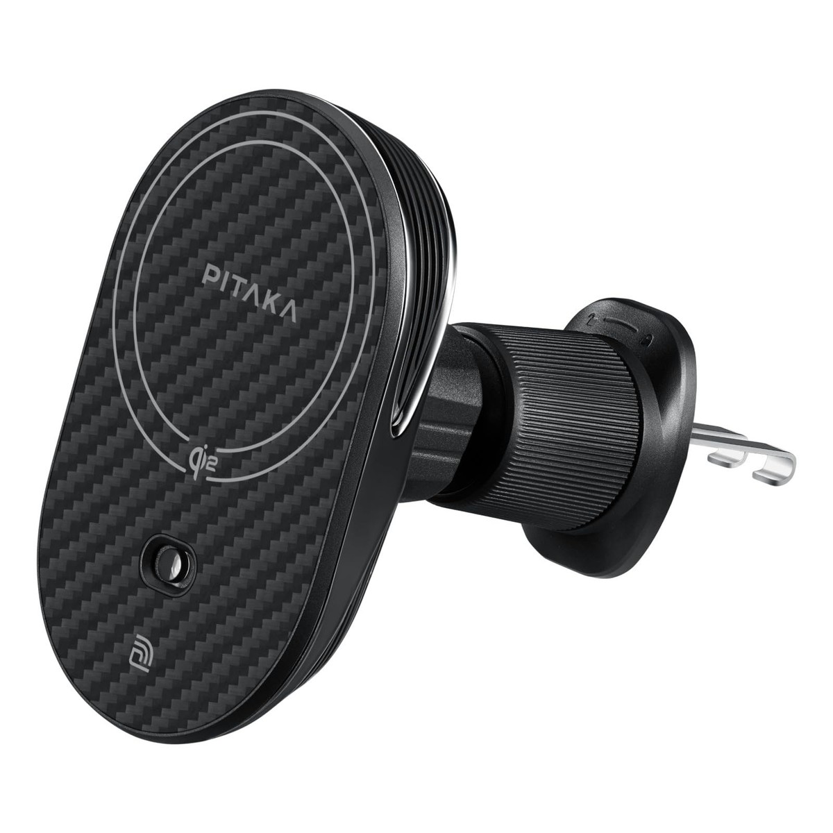 pitaka for Qi2 MagSafe MagEZ Car Mount Pro 2 (Qi2), Black - With