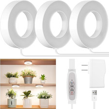 Ceiling Grow Light 144 Leds Full Spectrum for Indoor Plants, Tri-Head Design wit