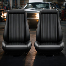 Universal Obs Pvc Car Seats Reclinable Low Back Bucket Seats W2 Sliders For Bmw Universal Obs Pvc Car Seats Reclinable Low Back Bucket Seats W2 Sliders For Bmw