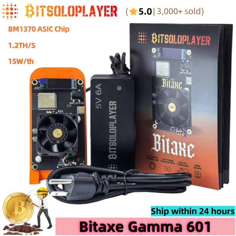Open Source Bitaxe Gamma 601 BM1370 Chip 1.2TH/S 2.4G WiFi ASIC BTC Solo Miner