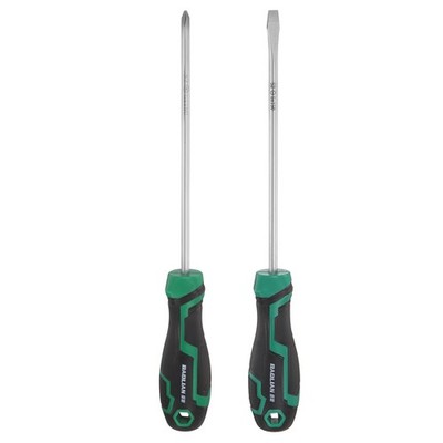 2pcs PH1+SL5 Screwdriver Set 9.6'' Magnetic Phillips and Slotted Screwdrivers