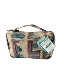 Vtg Original GREGG XL Tapestry Protective Book Cover Pockets Handle Handbag NWT