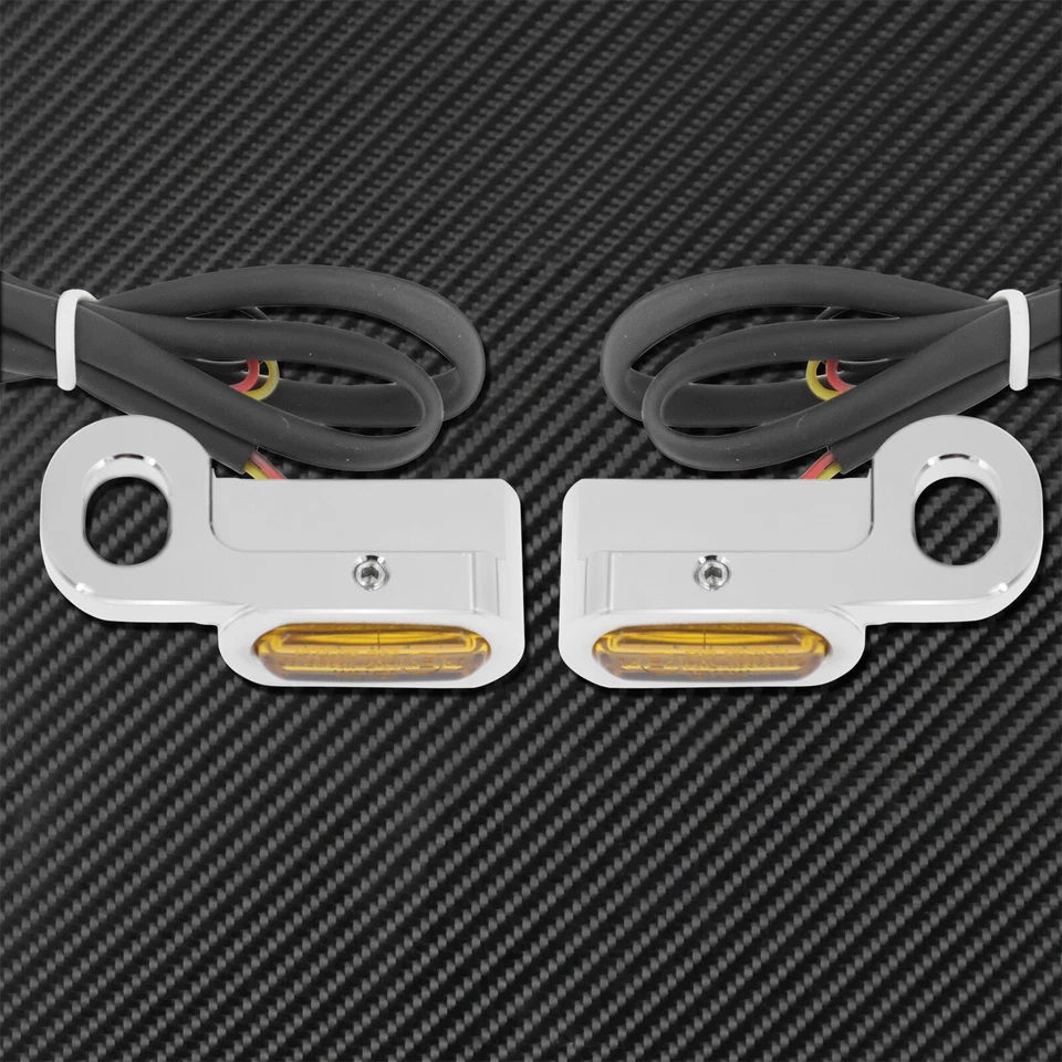 2X Motorcycle LED Turn Signal Indicator Running Light Fit For Touring Softail - Image 4 of 4