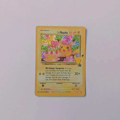 Birthday Pikachu Holo 24 Celebrations Classic Collection Pokémon 2021 NM