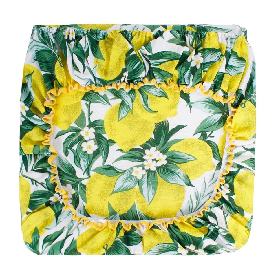 Oreillers Chaise Bande Élastique Rembourrage Mousse Housse Motif Citron - Photo 2/3