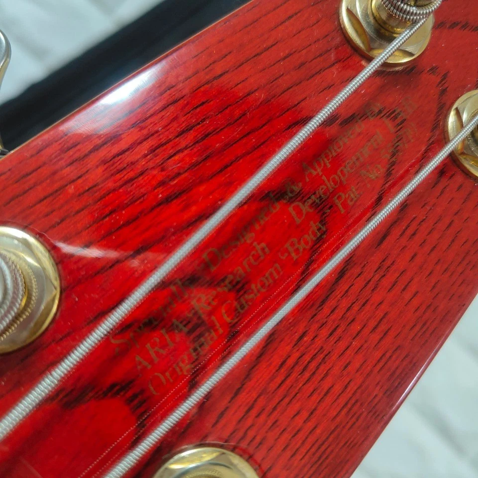 Aria Pro II SB-RSZ EMG Red Electric Bass Guitar From JAPAN - Image 4 of 4