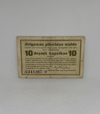 Banknote Notgeld Stadt Jelgava / Lettland / 10 Kapeikas 1915 / sehr sch&ouml;n , VF