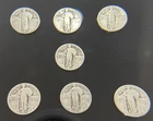 Lot of (7) Standing Liberty Silver Quarters 2 1925, 1926, (2) 1927, 1929, 1930