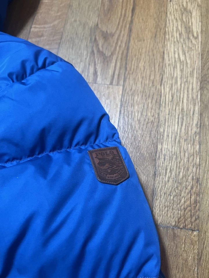 Polo Ralph Lauren Goose Down Puffer Jacket Blue Mountain Patch - Mens Large - Image 3 of 4