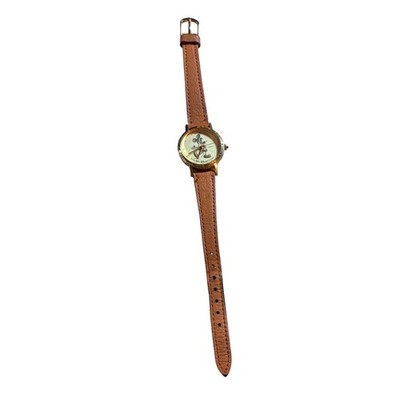 Vintage Lorus Mickey Mouse Watch Gold Tone 2 Leather Strap  display picture 1