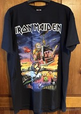Iron Maiden The Book Of Souls World Tour 2017 London O2 T-shirt Medium Black NEW