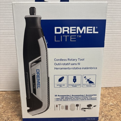 #ad DREMEL LITE 7760 N 10 CORDLESS ROTARY TOOL NEW WITH 10 ACCESSORIES $44.99