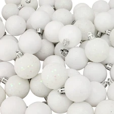 Northlight 96ct White Shatterproof Christmas Ball Ornaments 1.5" (40mm)