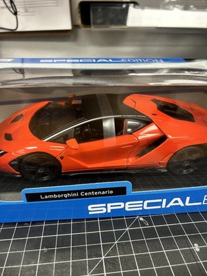 Lamborghini Centenario Orange with Matt Black Top ''Special Edition'' 1/18 Diecast