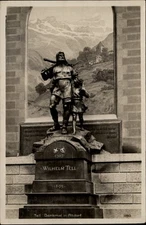 RPPC Wilhelm Tell Altdorf Switzerland vintage postcard q644